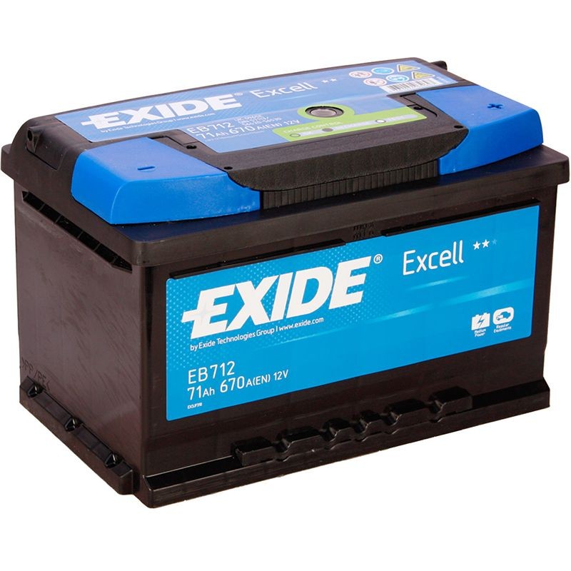 EXIDE Excell EB712 71Ah 670A Autó Akkumulátor Jobb+ - AkkuSh